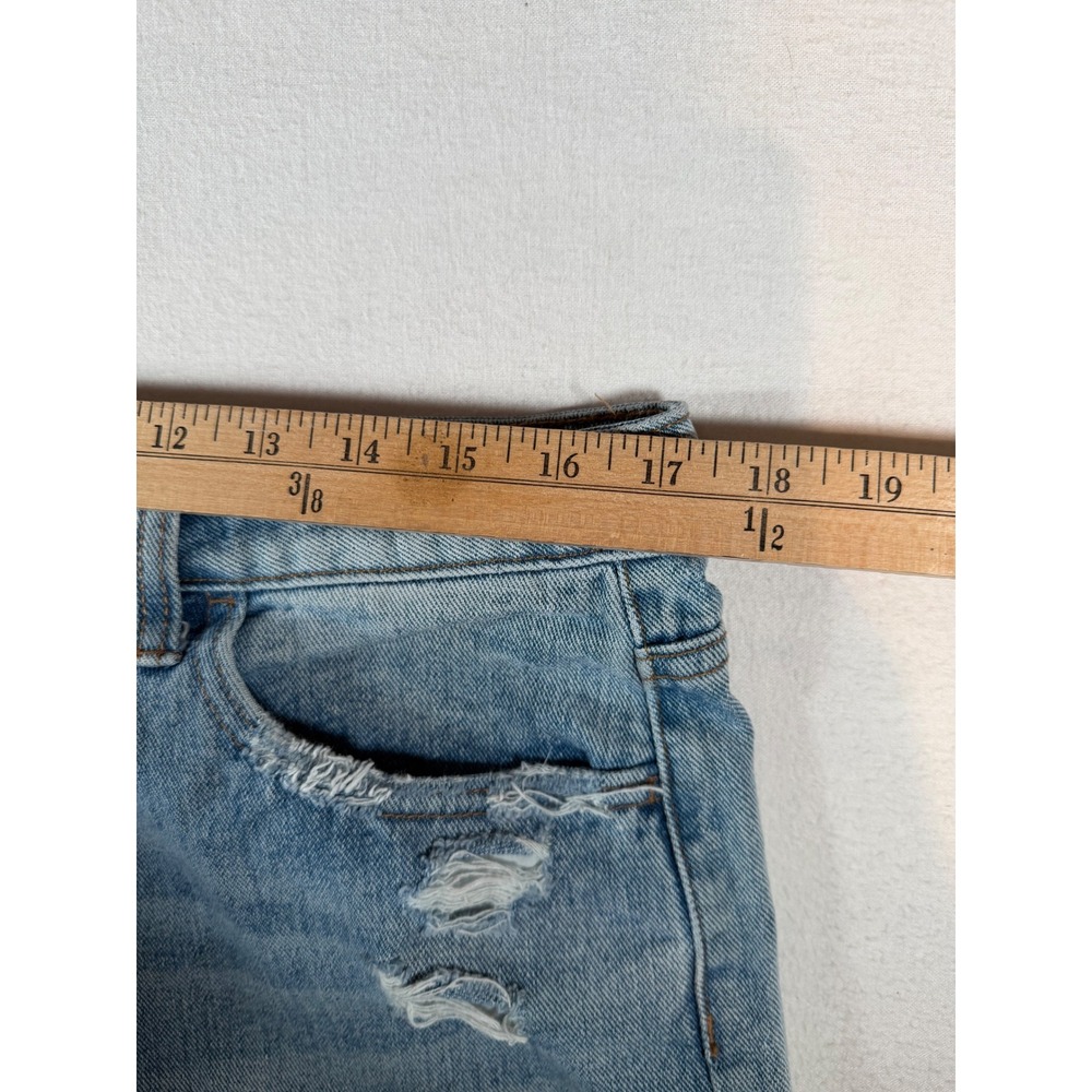 Vervet Los Angeles High Rise Straight Distressed Jeans Light Wash VT1099 Size 32 - Picture 10 of 12